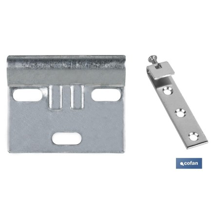 SET COLGADOR DE ARMARIO ZINCADO 60 MM