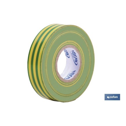 CINTA AISLANTE 180 Micras TOMA TIERRA 19mmX20 Metros venta unitaria