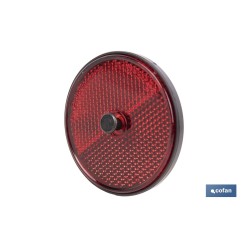 CATADIÓPTRICO REDONDO ROJO Ø 60 MM CON TORNILLO