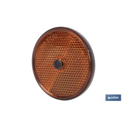 CATADIÓPTRICO REDONDO ÁMBAR Ø 60 MM CON TORNILLO