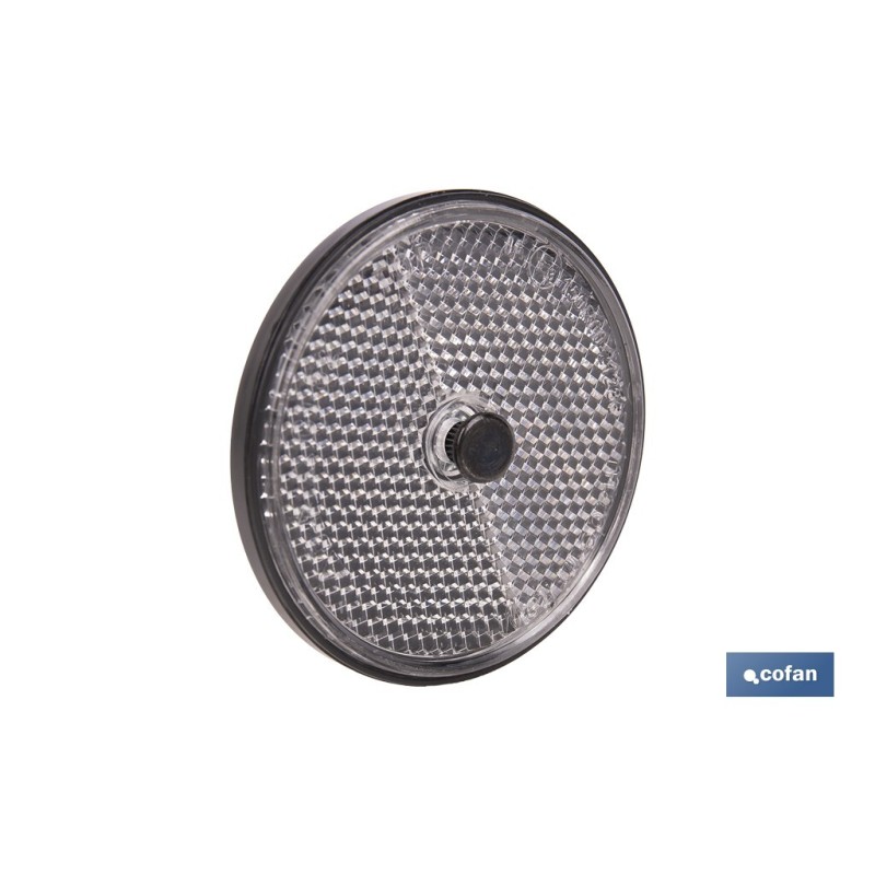 CATADIÓPTRICO REDONDO BLANCO Ø 60 MM CON TORNILLO