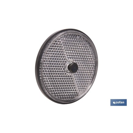 CATADIÓPTRICO REDONDO BLANCO Ø 60 MM CON TORNILLO