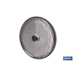 CATADIÓPTRICO REDONDO BLANCO Ø 60 MM CON TORNILLO