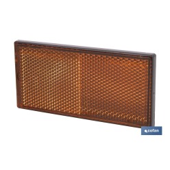 CATADIÓPTRICO RECTANGULAR ÁMBAR 106 X 50 MM ADHESIVO