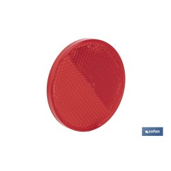 CATADIÓPTRICO REDONDO ROJO Ø 60 MM ADHESIVO