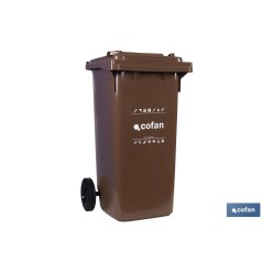 CONTENEDOR 2 RUEDAS 120 LITROS COLOR AMARILLO