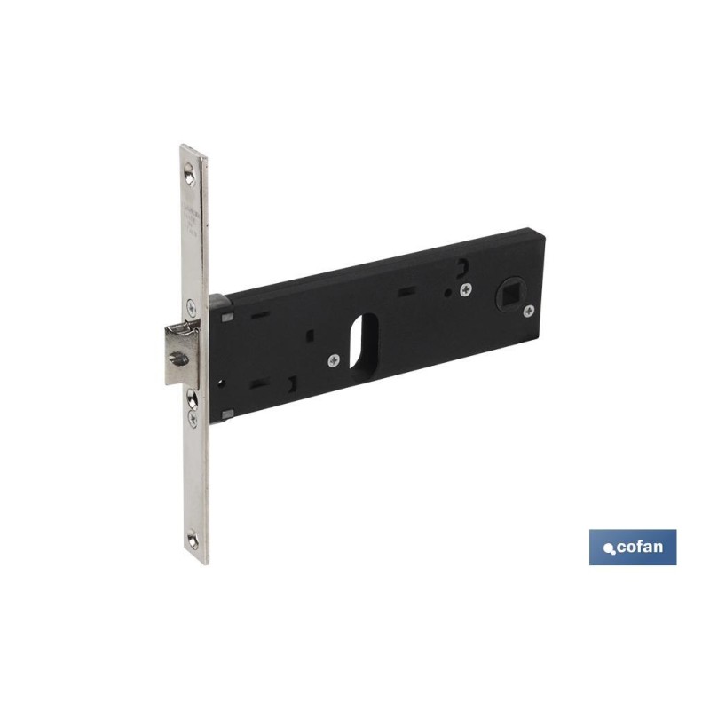 Cerradura zócalo oval E70 F16- Níquel (P/Metal)