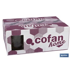 PACK 6 VASOS DE AGUA VIDRIO 30.5 CL MODELO JADE