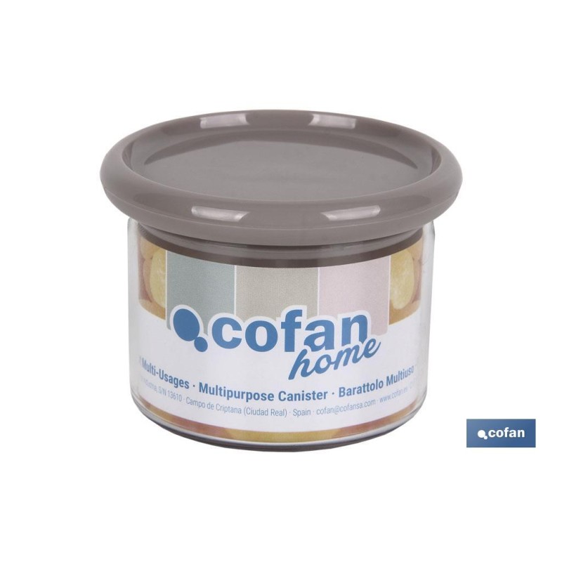 BOTE MULTIUSOS MODELO ALBAHACA COLOR PIEDRA 500ML 11X8cm venta unitaria