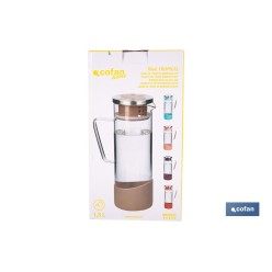 JARRA BOROSILICATO ROSA 1300 ml