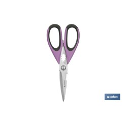 TIJERAS MORADAS DE ACERO INOX. MODELO SENA 22 CM