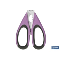 TIJERAS MORADAS DE ACERO INOX. MODELO SENA 22 CM