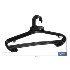 PACK DE 6 PERCHAS NEGRAS 38 X18 CM