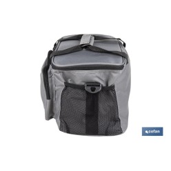 NEVERA TEXTIL PORTÁTIL MULTIBOLSILLOS COLOR GRIS OSCURO 15 L