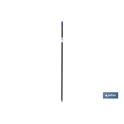 PALO ACERO PLASTIFICADO AZUL/NEGRO 1.40M (diametro 2,5cm)