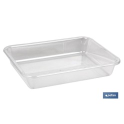 BANDEJA 31.5X23.5X6.5cm MULTIUSOS  TRANSPARENTE venta unitaria