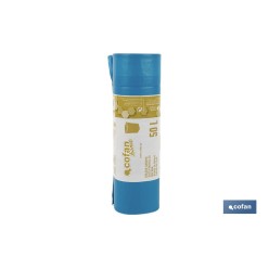 BOLSA DE BASURA  AUTOCIERRE PERFUMADA  70 x70 CM G.120 COLOR AZUL10 UDS 50l