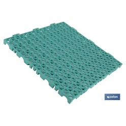 SET DE 4 UDS. LOSETA ALVEOLADA VERDE DE PVC 33 X 33 X 2 CM