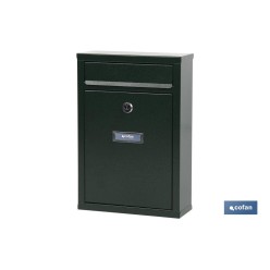 BUZÓN CORREO EXTERIOR NEGRO MODELO LETTER 320x215x85mm