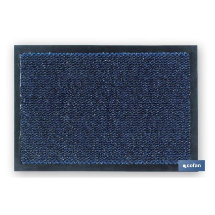 FELPUDO INTERIOR POLIPROPILENO 40X60cm AZUL