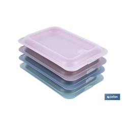 PACK DE 4 PORTAEMBUTIDOS APILABLES CREMA, AZUL, VERDE, NUDE 25 X 17 X 3 CM