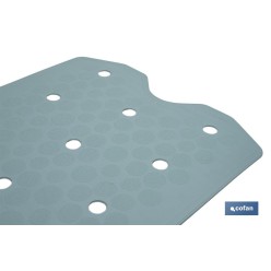 ALFOMBRA ANTIDESLIZANTE CON VENTOSAS BAÑERA/DUCHA AZUL CLARO 36 X 72 cm