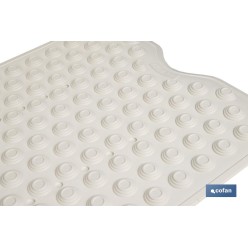 ALFOMBRA PLUS ANTIDESLIZANTE CON VENTOSAS BAÑERA /DUCHA BLANCO 40 X104 cm