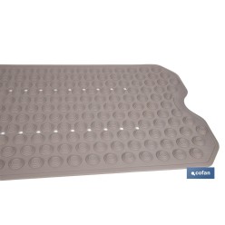 ALFOMBRA PLUS ANTIDESLIZANTE CON VENTOSAS BAÑERA/DUCHA BEIS PIEDRA 40 X104 cm
