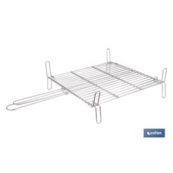PARRILLA DOBLE INOX 500 X 500MM