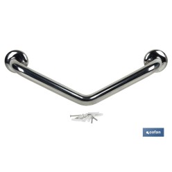 BARRA DE APOYO CON ANGULO DE 135º DE ACERO INOXIDABLE 304 (50 x 3.2 CM)