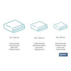 JUEGO DE 3  TOALLAS NEGRO 580 G/M2 GAMA BRILLANTE 30X50  50X100  70X140 CM