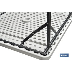 MESA PLEGABLE CUADRADA BLANCA 88x88x74cm