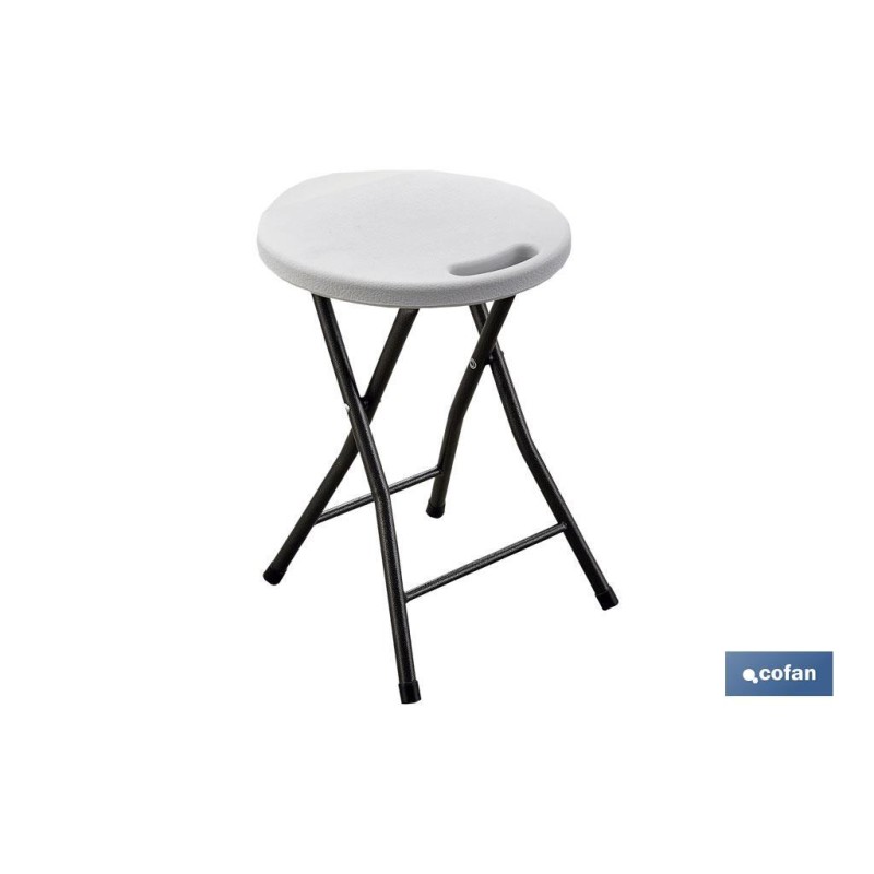 TABURETE PLEGABLE BLANCO 33x30x46cm