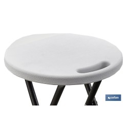TABURETE PLEGABLE BLANCO 33x30x46cm
