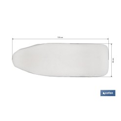 FUNDA ACOLCHADA PARA TABLA DE PLANCHAR 135 X 53 CM  GRIS METALIZADO