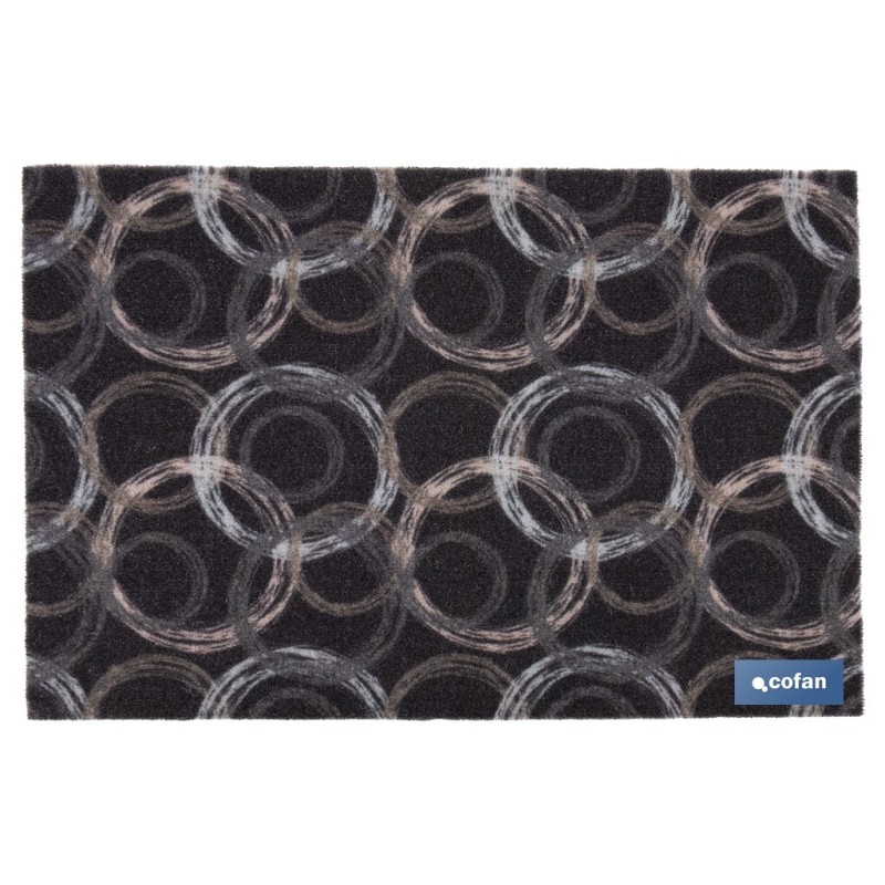 FELPUDO CON ESTAMPADO DIGITAL CÍRCULOS 50 x 70 CM