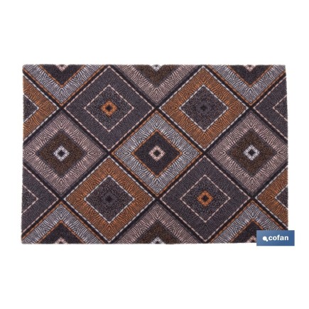 FELPUDO CON ESTAMPADO DIGITAL ROMBOS 50 x 70 CM