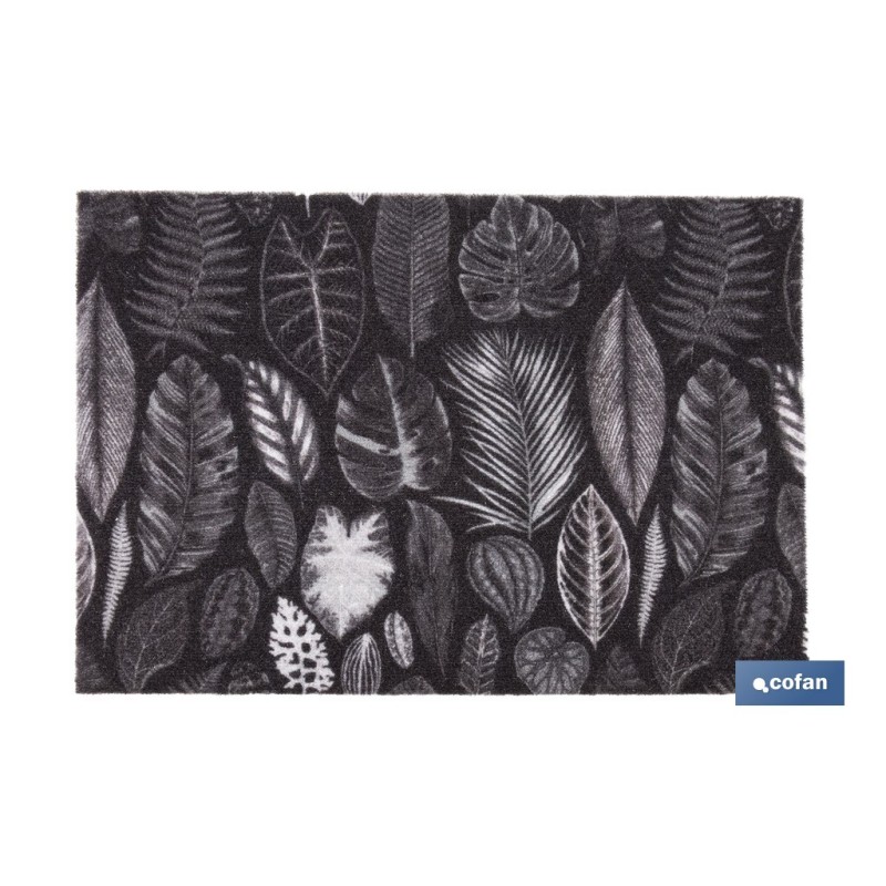 FELPUDO CON ESTAMPADO DIGITAL HOJAS 50 x 70 CM