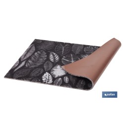 FELPUDO CON ESTAMPADO DIGITAL HOJAS 50 x 70 CM