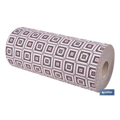 ROLLO DE ALFOMBRA EN CUADROS CROCHET 50% ALGODÓN 50% POLIÉSTER 50 CM X 15 M