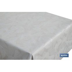 ROLLO DE MANTEL ANTIMANCHAS RESINADO FICUS 60 % ALGODÓN, 40 % POLIÉSTER 1,40 X 20 M