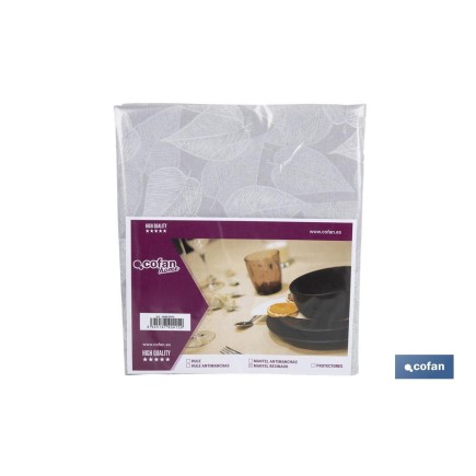 MANTEL ANTIMANCHAS RESINADO FICUS   1,40 x1,40m