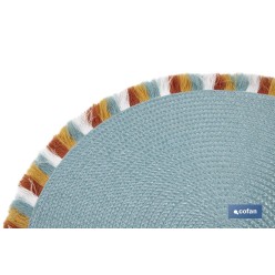 BAJOPLATO REDONDO DE COLOR AZUL MEDIDA 38 CM