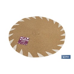 BAJOPLATO REDONDO DE COLOR NATURAL MEDIDA 38 CM