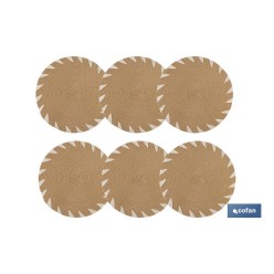 BAJOPLATO REDONDO DE COLOR NATURAL MEDIDA 38 CM