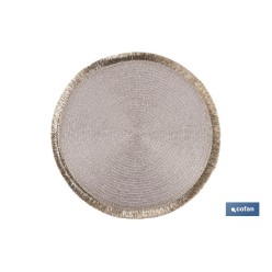 BAJOPLATO REDONDO DE COLOR CHAMPAGNE MEDIDA 38 CM