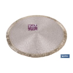 BAJOPLATO REDONDO DE COLOR CHAMPAGNE MEDIDA 38 CM