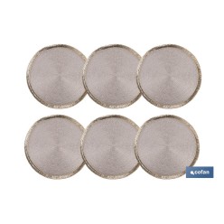 BAJOPLATO REDONDO DE COLOR CHAMPAGNE MEDIDA 38 CM