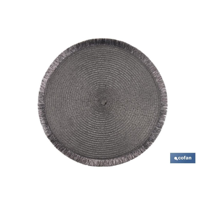 BAJOPLATO REDONDO DE COLOR PLATA MEDIDA 38 CM