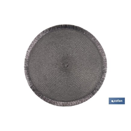 BAJOPLATO REDONDO DE COLOR PLATA MEDIDA 38 CM